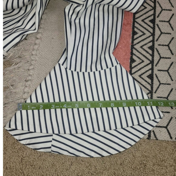 CAbi Ticking Stripe Bell-sleeve Blazer in Black/White, sz 4 - Picture 11 of 14